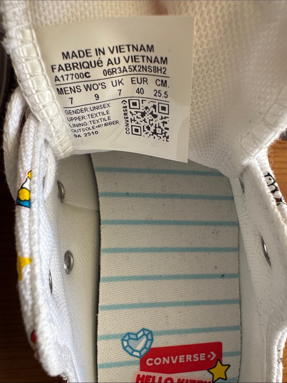 Converse White Low Top Sneakers with Multicolor Hello Kitty and Friends Print - Picture 9 of 13
